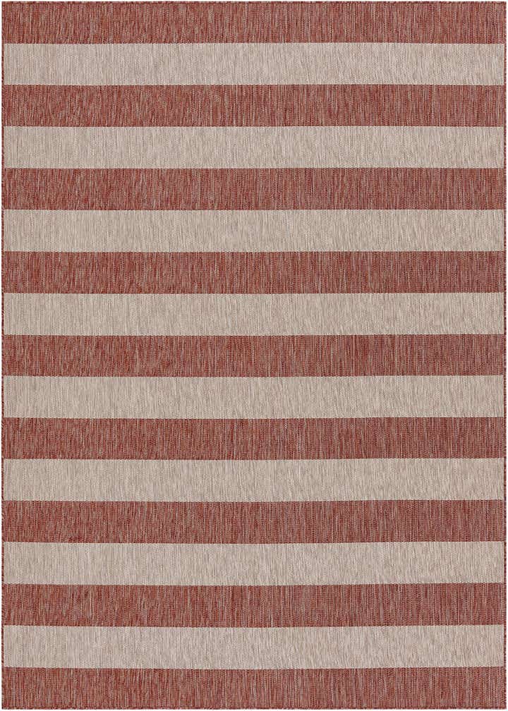 7' 10 x 11' Easy-Clean Striped Indoor / Outdoor Rug