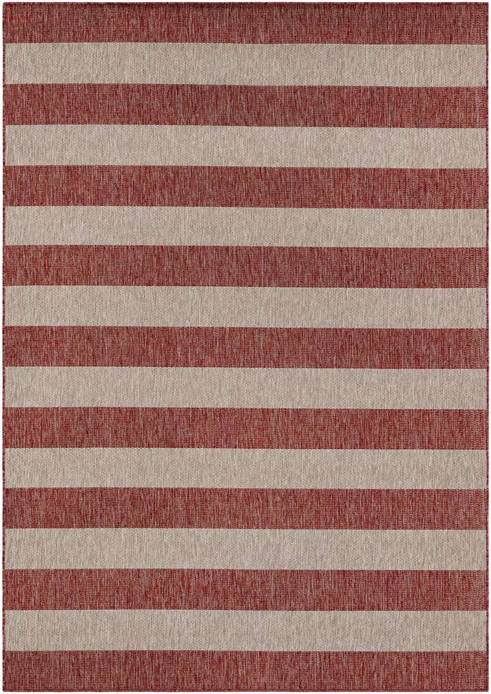 7' x 10' Easy-Clean Striped Indoor / Outdoor Rug