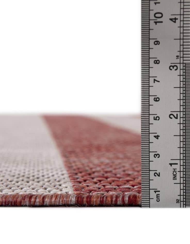 Detail image of 7' 10 x 11' Easy-Clean Striped Indoor / Outdoor Rug