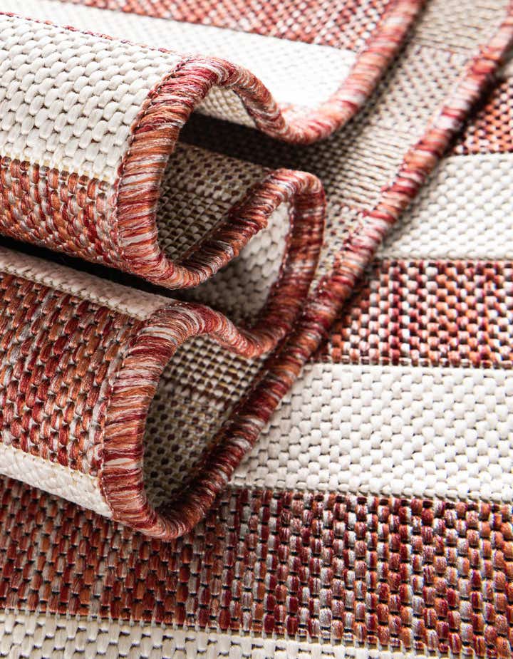 6' x 9' Easy-Clean Striped Indoor / Outdoor Rug