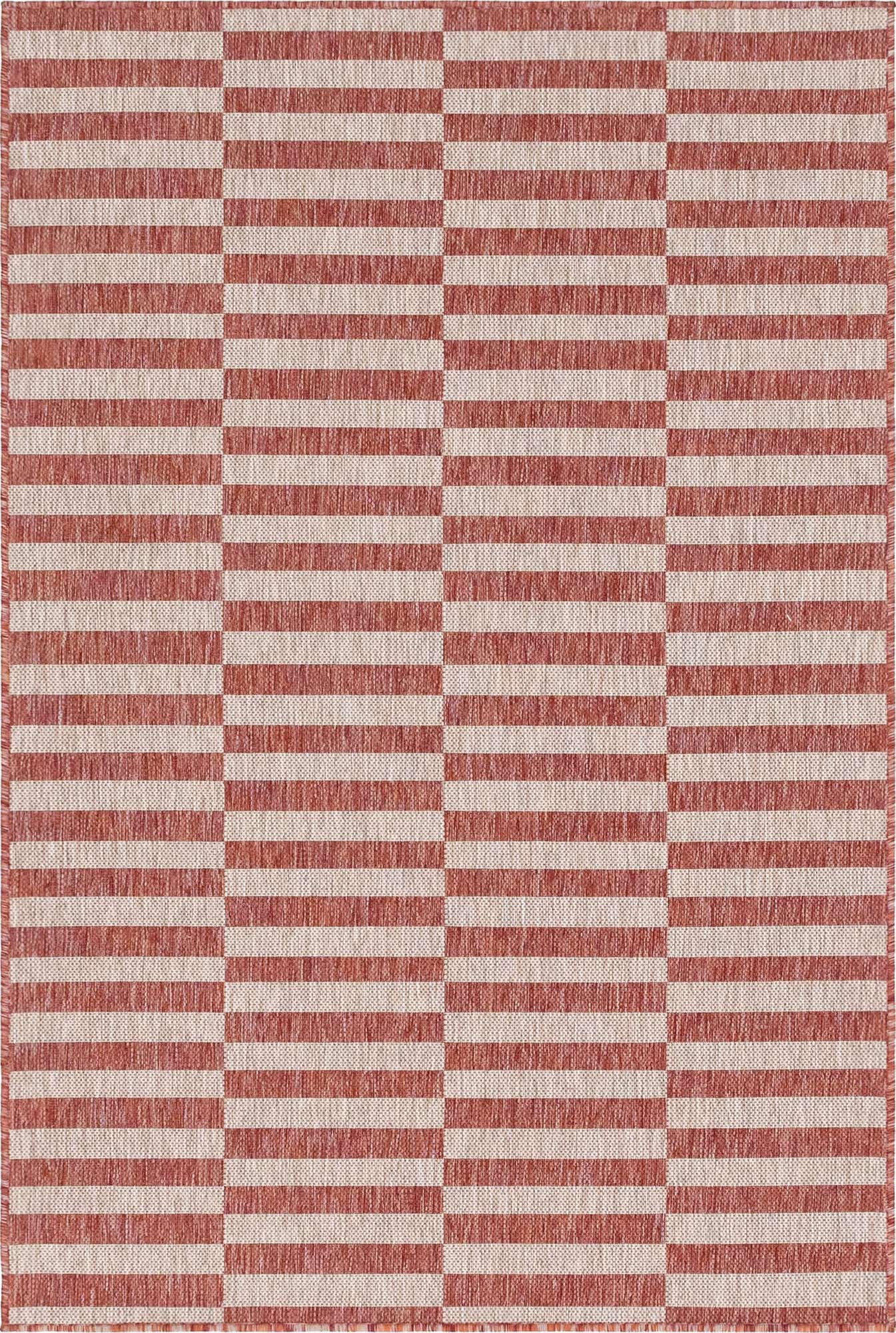 4' x 6' Easy-Clean Striped Indoor / Outdoor Rug