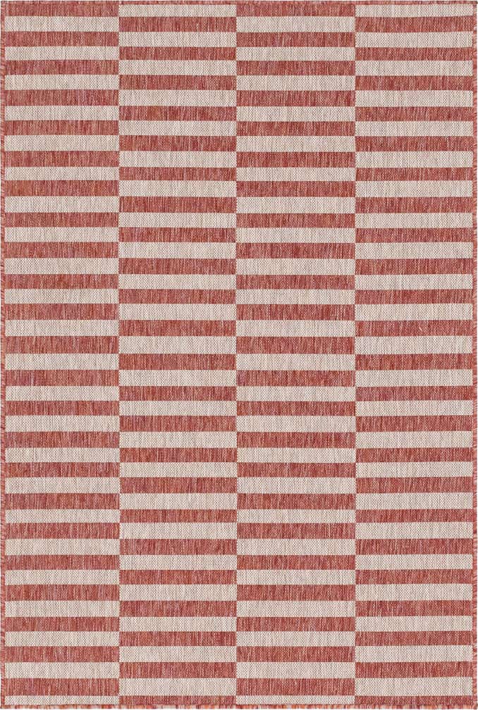 125cm x 185cm Easy-Clean Striped Indoor / Outdoor Rug