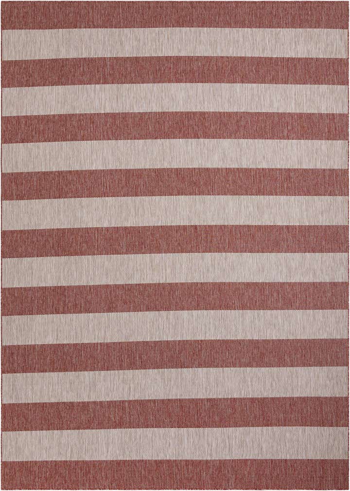 10' x 13' Easy-Clean Striped Indoor / Outdoor Rug