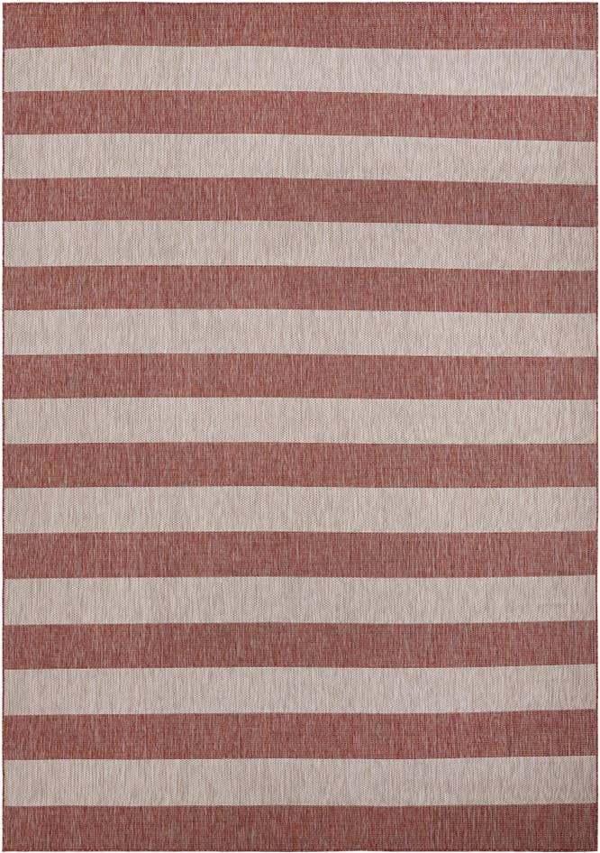 Detail image of 10' x 14' Easy-Clean Striped Indoor / Outdoor Rug