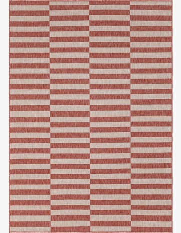 7' x 10' Easy-Clean Striped Indoor / Outdoor Rug