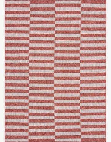 7' 10 x 11' Easy-Clean Striped Indoor / Outdoor Rug