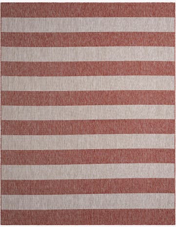 7' 10 x 10' Easy-Clean Striped Indoor / Outdoor Rug