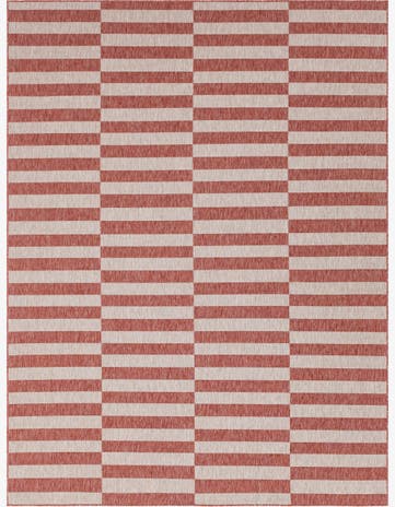9' x 12' Easy-Clean Striped Indoor / Outdoor Rug