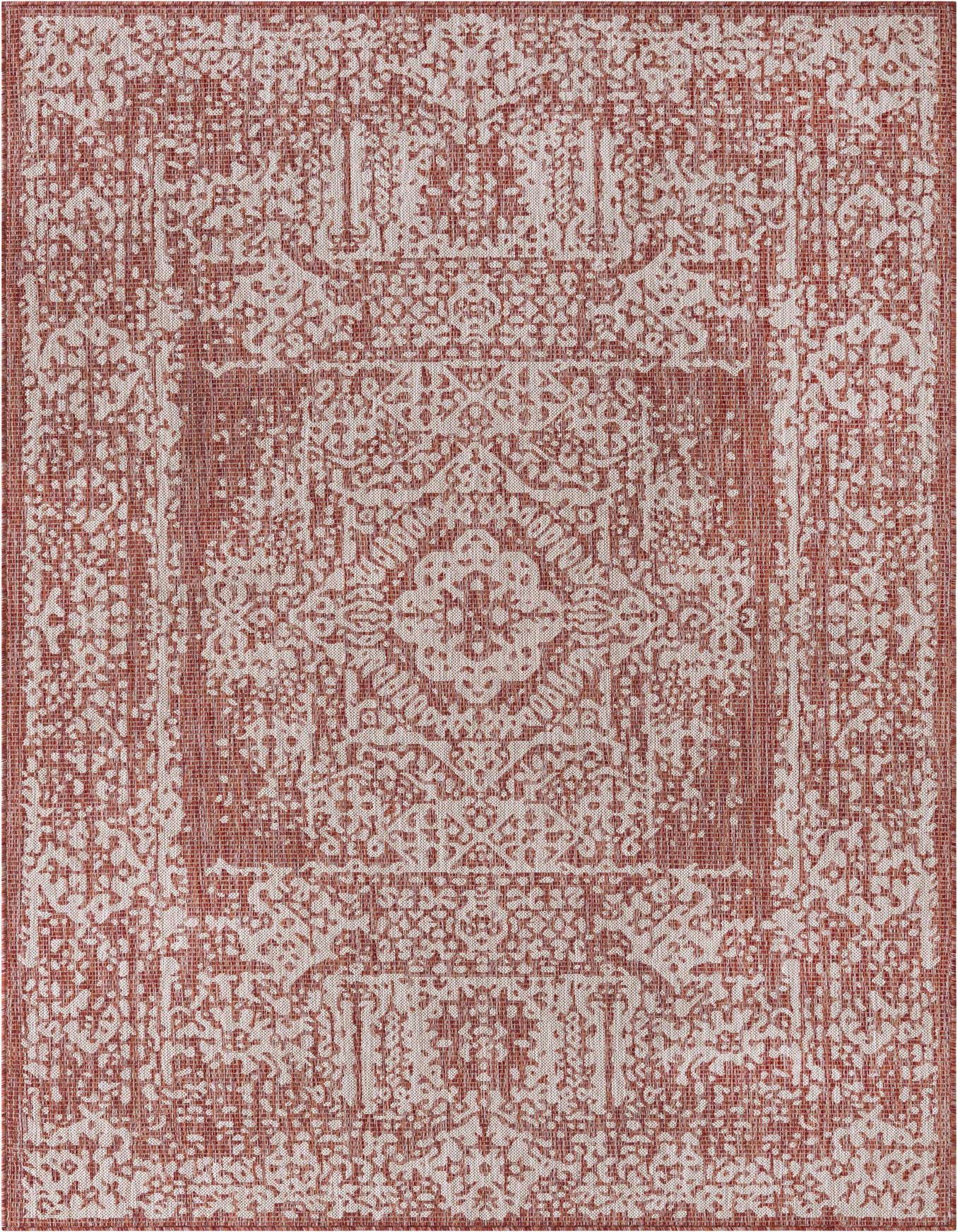 6' x 9' Easy-Clean Traditional Indoor / Outdoor Rug