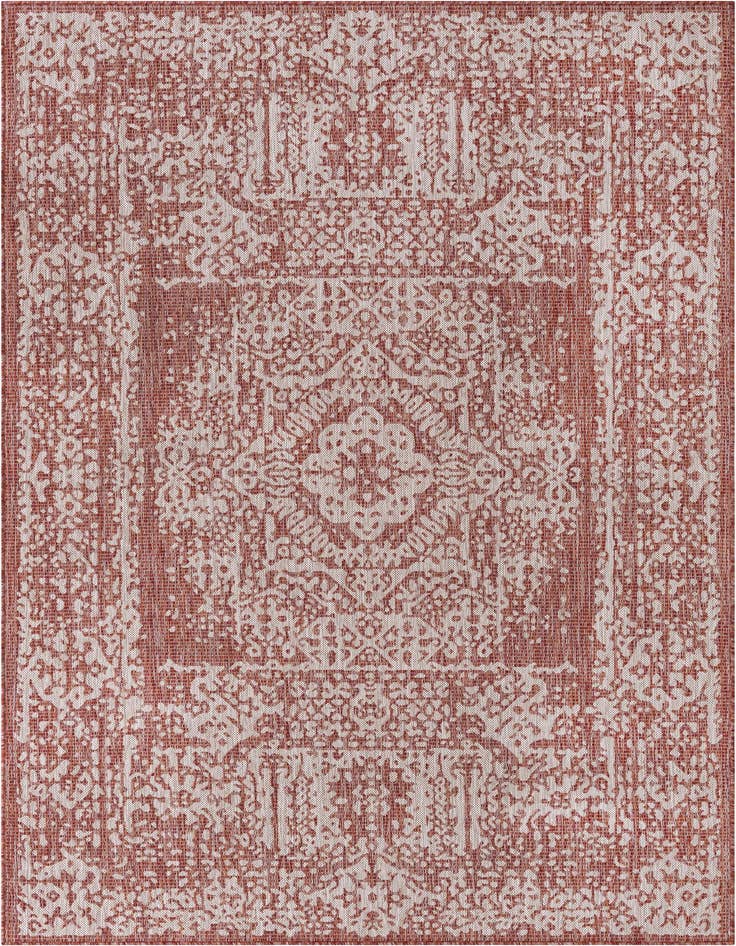 Detail image of 6' x 9' Easy-Clean Traditional Indoor / Outdoor Rug
