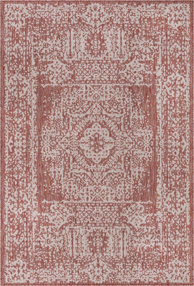 Detail image of 6' x 9' Easy-Clean Traditional Indoor / Outdoor Rug