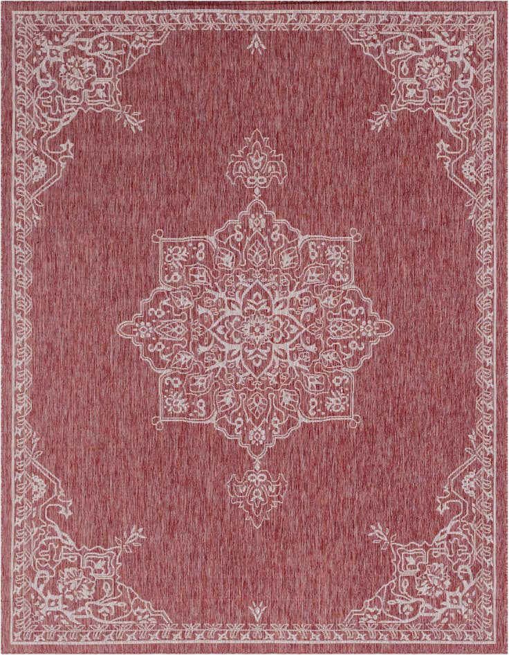 Detail image of 9' x 12' Easy-Clean Traditional Indoor / Outdoor Rug