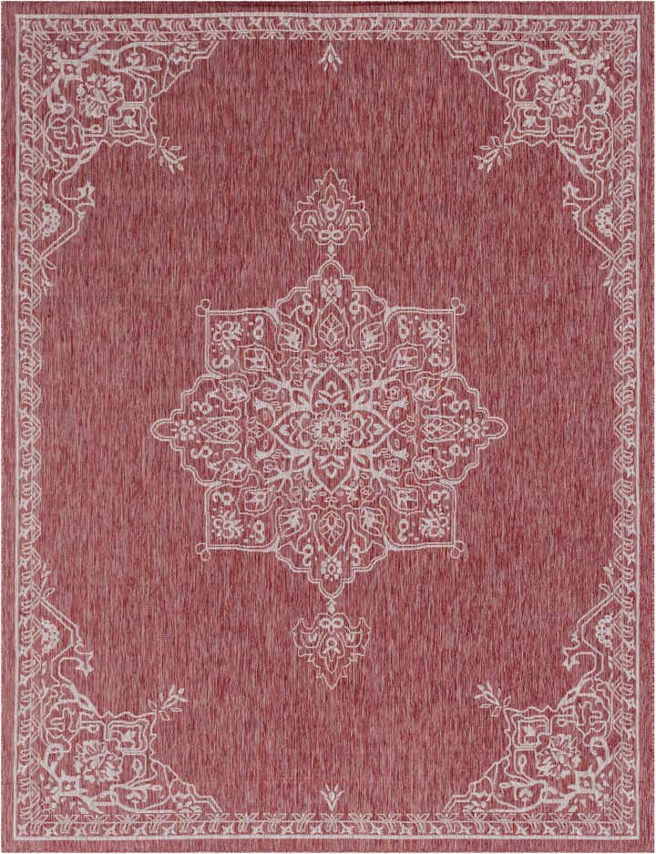 9' x 12' Easy-Clean Traditional Indoor / Outdoor Rug