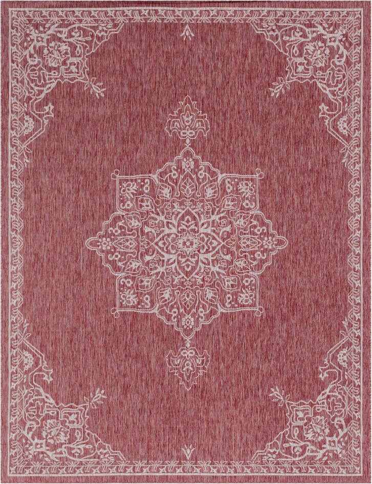 Detail image of 9' x 12' Easy-Clean Traditional Indoor / Outdoor Rug