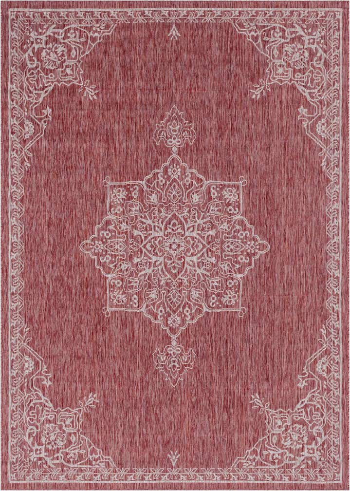 7' 10 x 11' Easy-Clean Traditional Indoor / Outdoor Rug