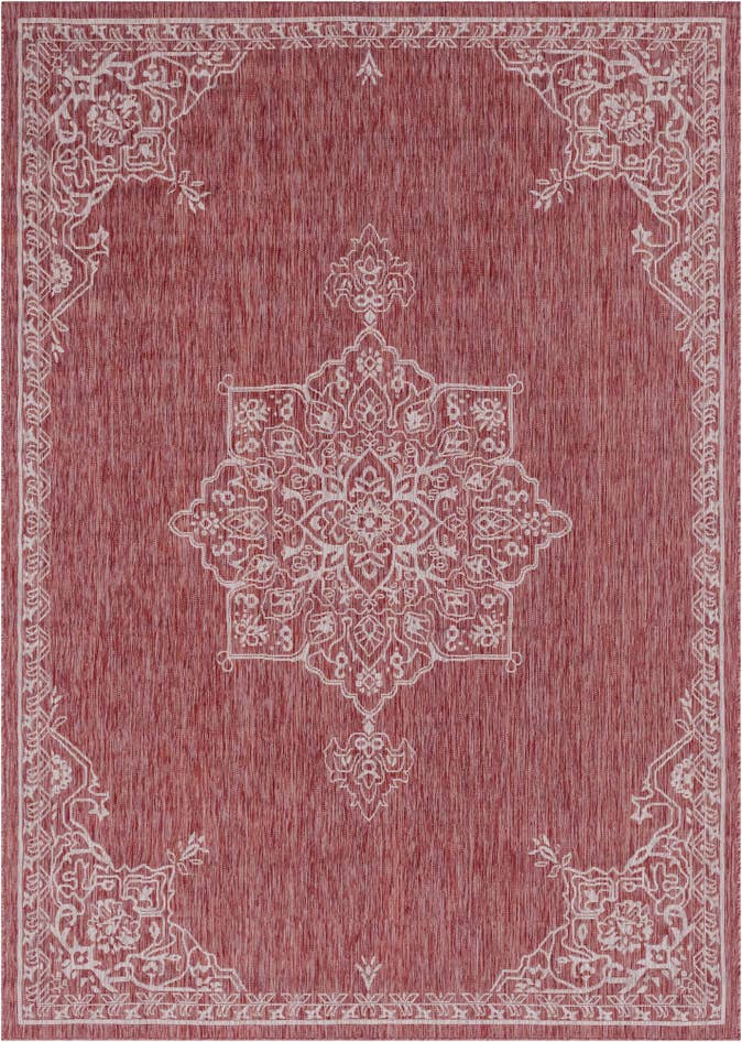 Detail image of 7' x 10' Easy-Clean Traditional Indoor / Outdoor Rug