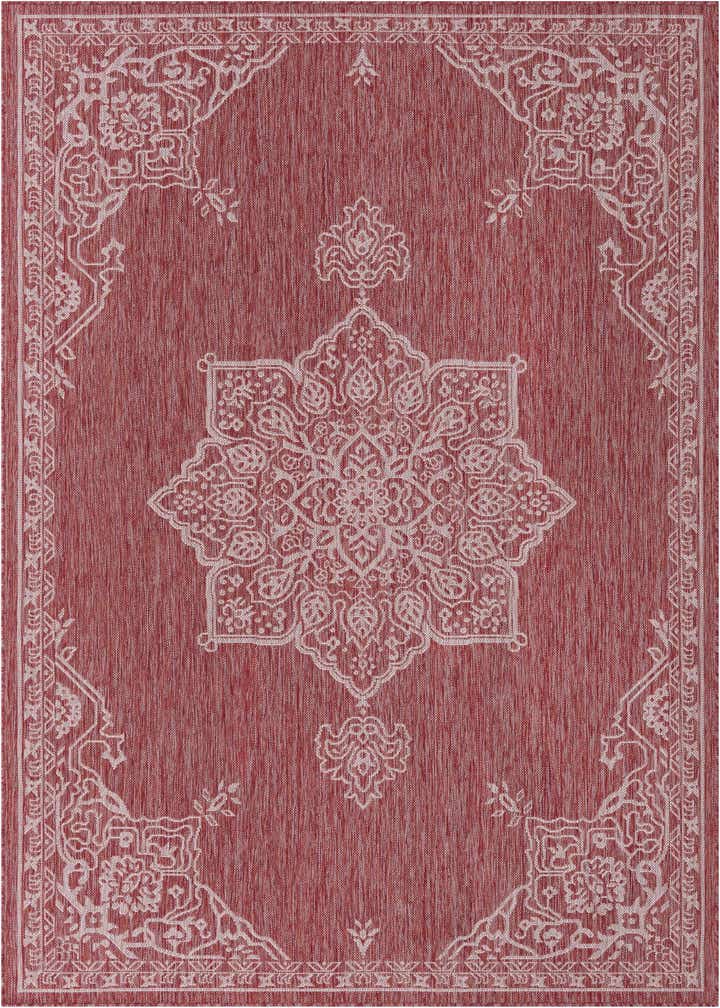 6' x 9' Easy-Clean Traditional Indoor / Outdoor Rug