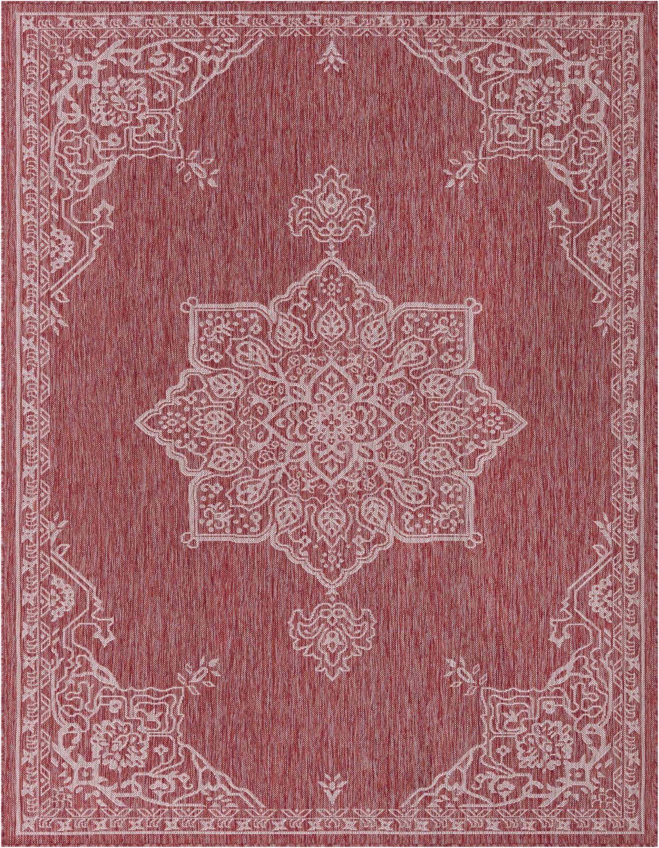6' x 9' Easy-Clean Traditional Indoor / Outdoor Rug