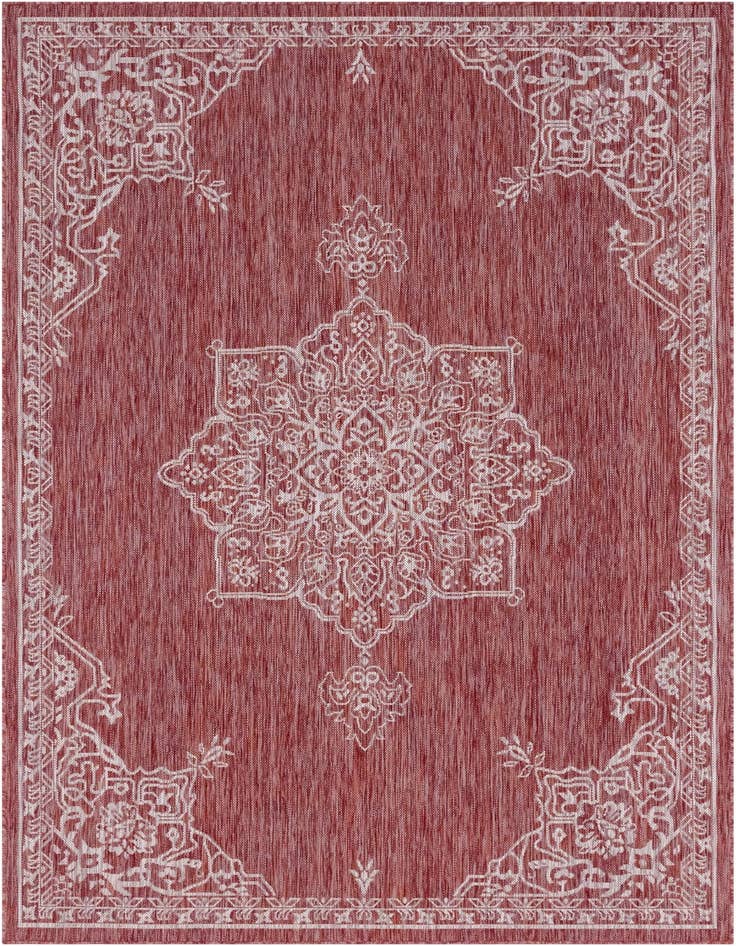 Detail image of 5' 3 x 8' Easy-Clean Traditional Indoor / Outdoor Rug