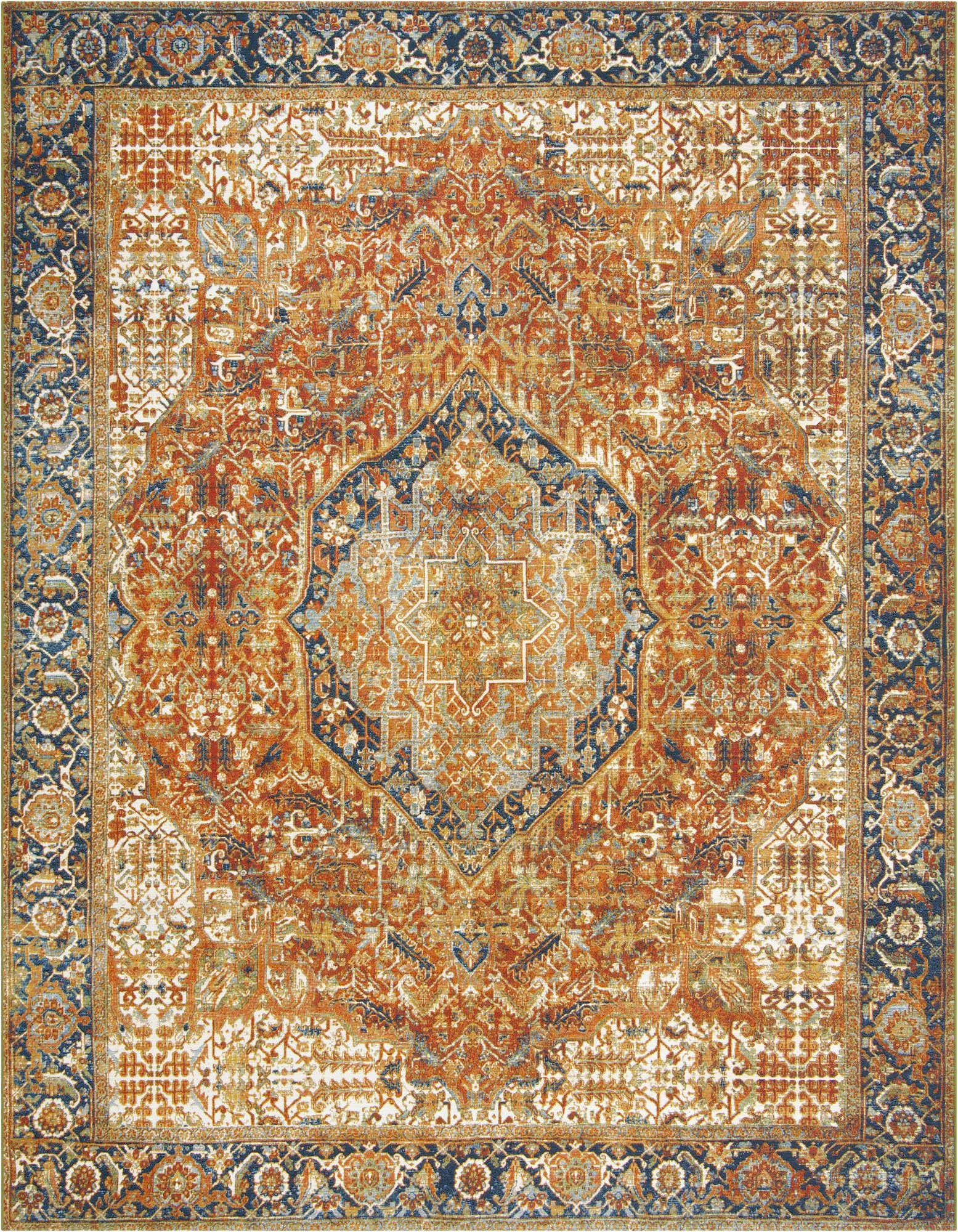 10' x 12' Easy-Clean Traditional Indoor / Outdoor Rug