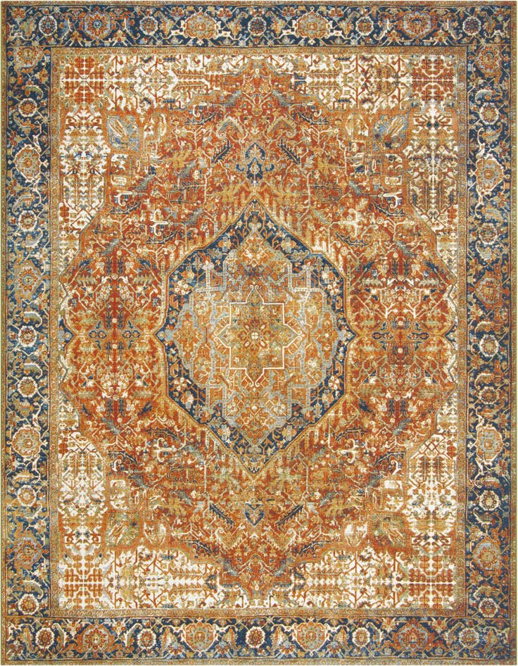 Detail image of 10' x 12' Easy-Clean Traditional Indoor / Outdoor Rug