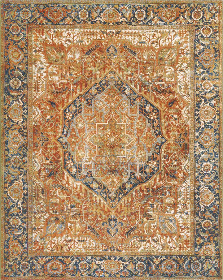 7' 10 x 10' Easy-Clean Traditional Indoor / Outdoor Rug