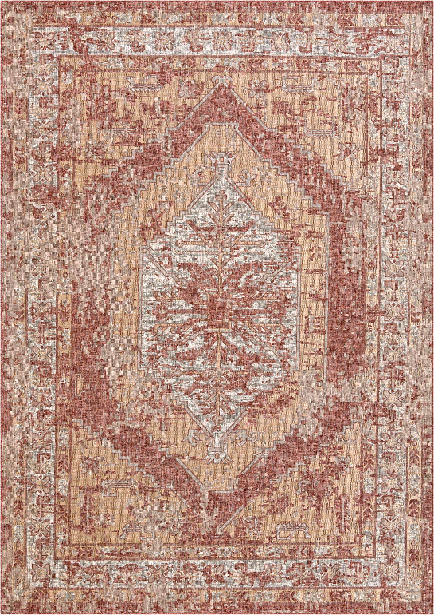 10' x 14' Easy-Clean Traditional Indoor / Outdoor Rug