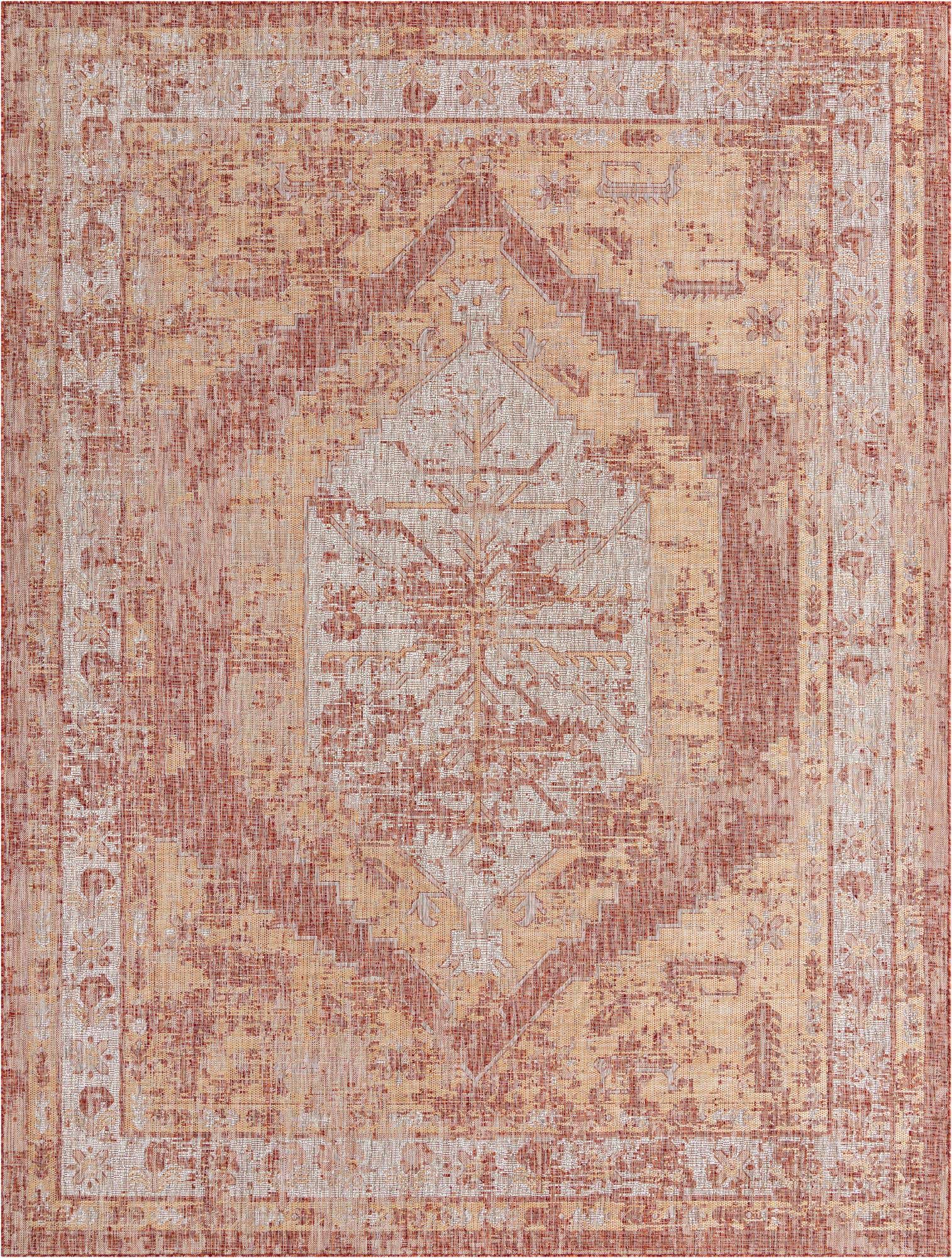 10' x 13' Easy-Clean Traditional Indoor / Outdoor Rug