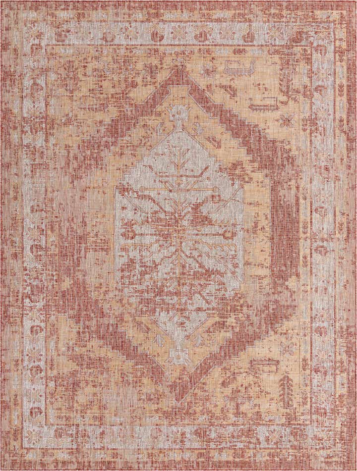 10' x 13' Easy-Clean Traditional Indoor / Outdoor Rug