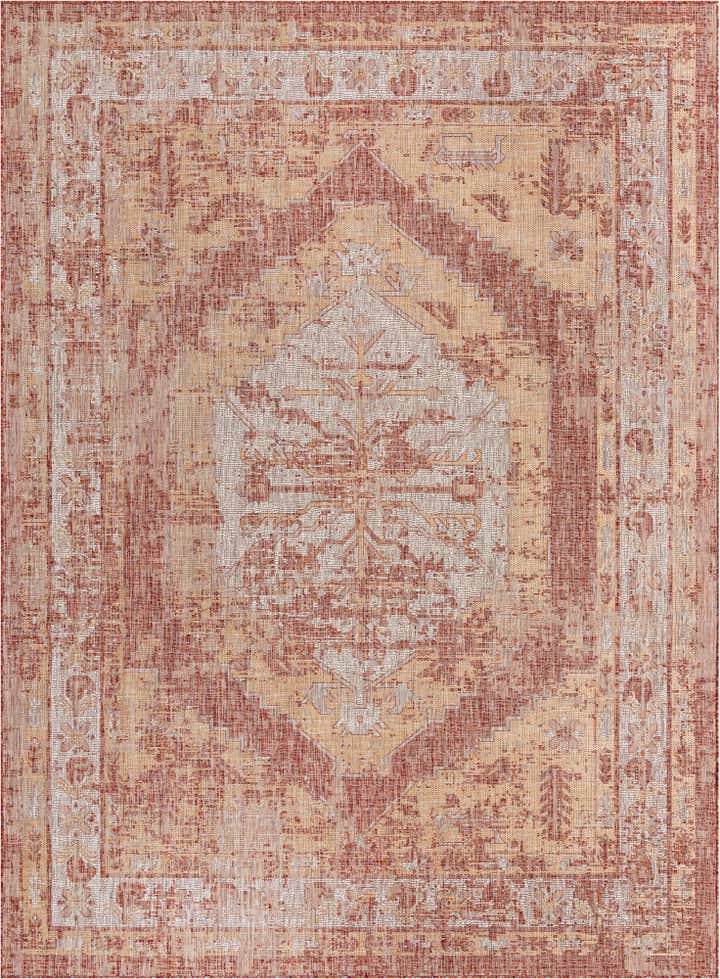 9' x 12' Easy-Clean Traditional Indoor / Outdoor Rug