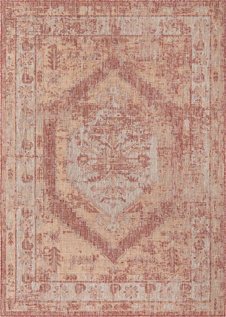 7' x 10' Easy-Clean Traditional Indoor / Outdoor Rug