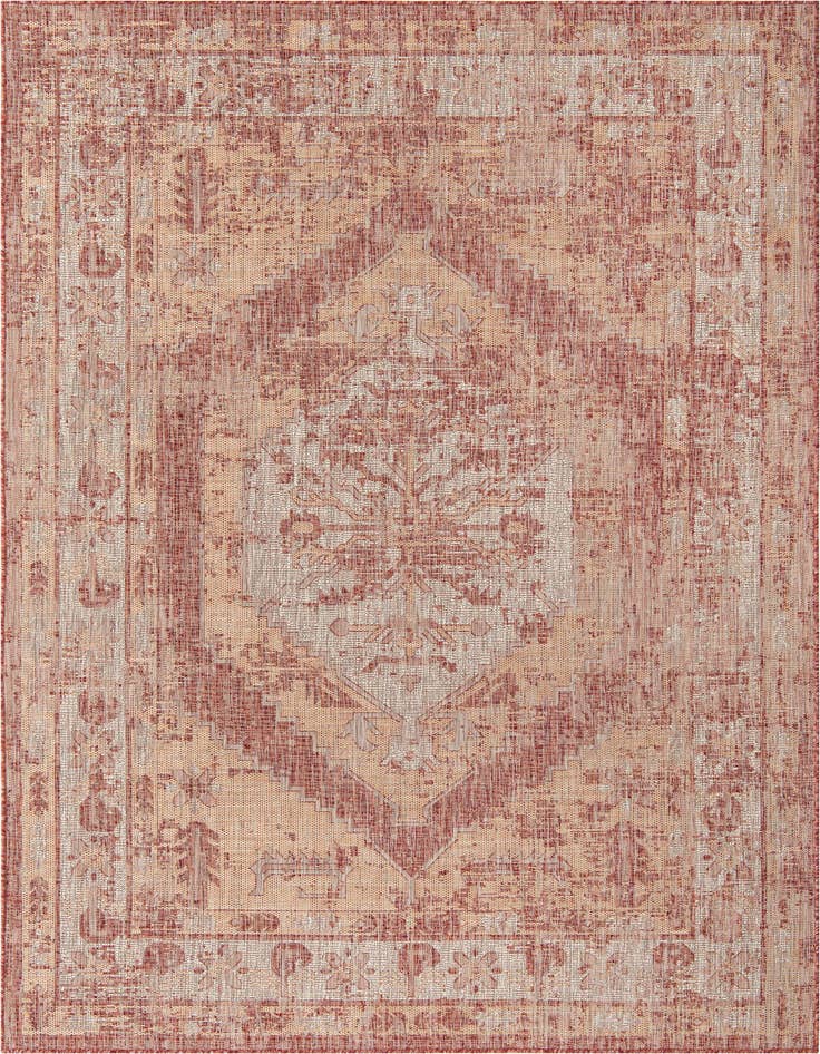 Detail image of 7' x 10' Easy-Clean Traditional Indoor / Outdoor Rug