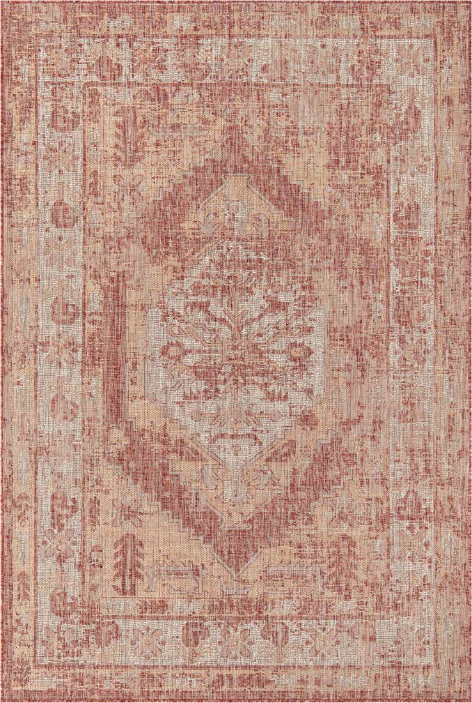 6' x 9' Easy-Clean Traditional Indoor / Outdoor Rug