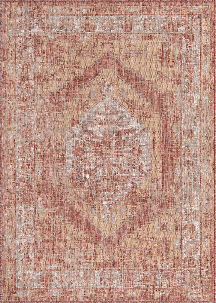 5' 3 x 8' Easy-Clean Traditional Indoor / Outdoor Rug