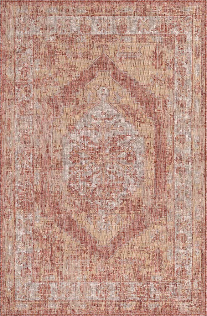 5' 3 x 8' Easy-Clean Traditional Indoor / Outdoor Rug