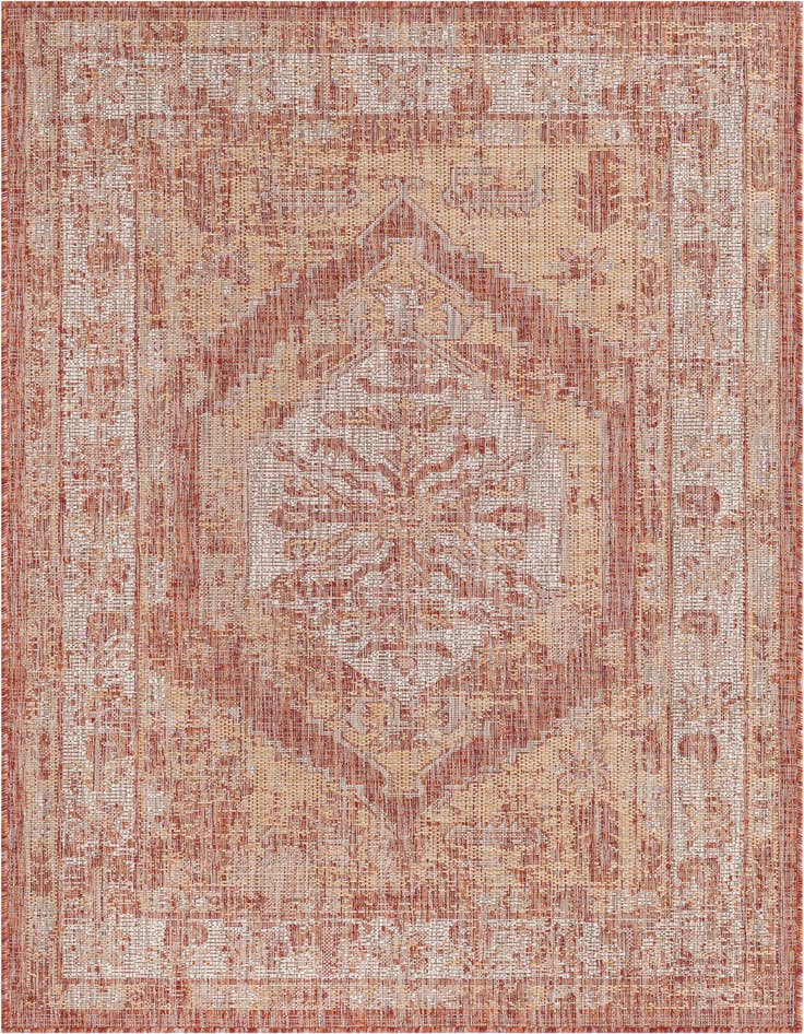 Detail image of 4' x 6' Easy-Clean Traditional Indoor / Outdoor Rug