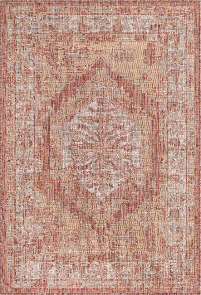 Detail image of 4' x 6' Easy-Clean Traditional Indoor / Outdoor Rug