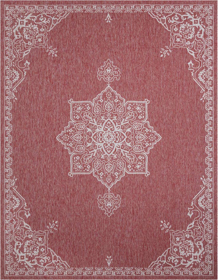 Detail image of 10' x 13' Easy-Clean Traditional Indoor / Outdoor Rug