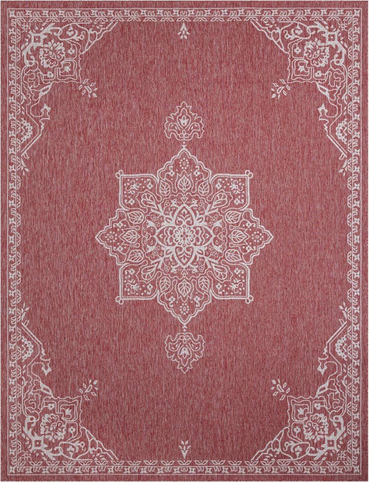 Detail image of 10' x 13' Easy-Clean Traditional Indoor / Outdoor Rug