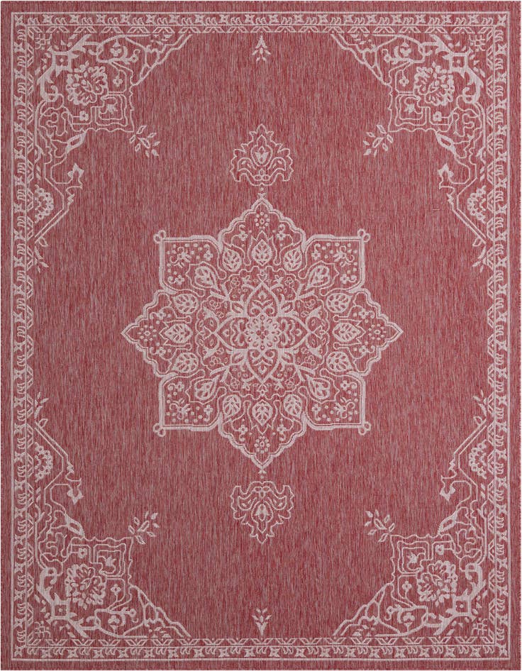 Detail image of 7' 10 x 10' Easy-Clean Traditional Indoor / Outdoor Rug