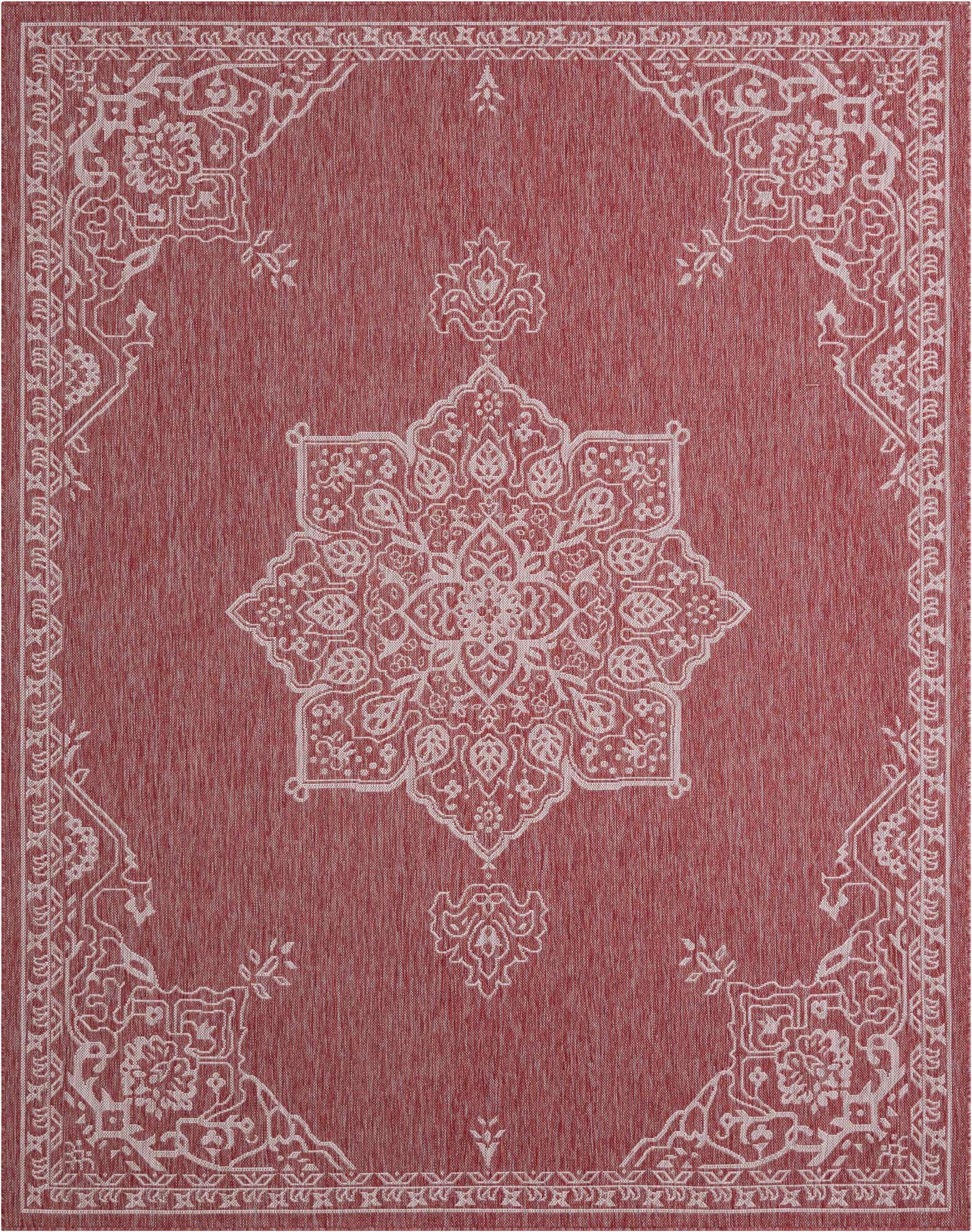 7' 10 x 10' Easy-Clean Traditional Indoor / Outdoor Rug