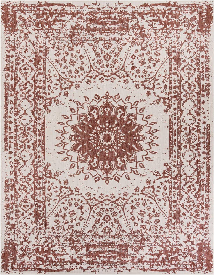 Detail image of 10' x 14' Easy-Clean Traditional Indoor / Outdoor Rug