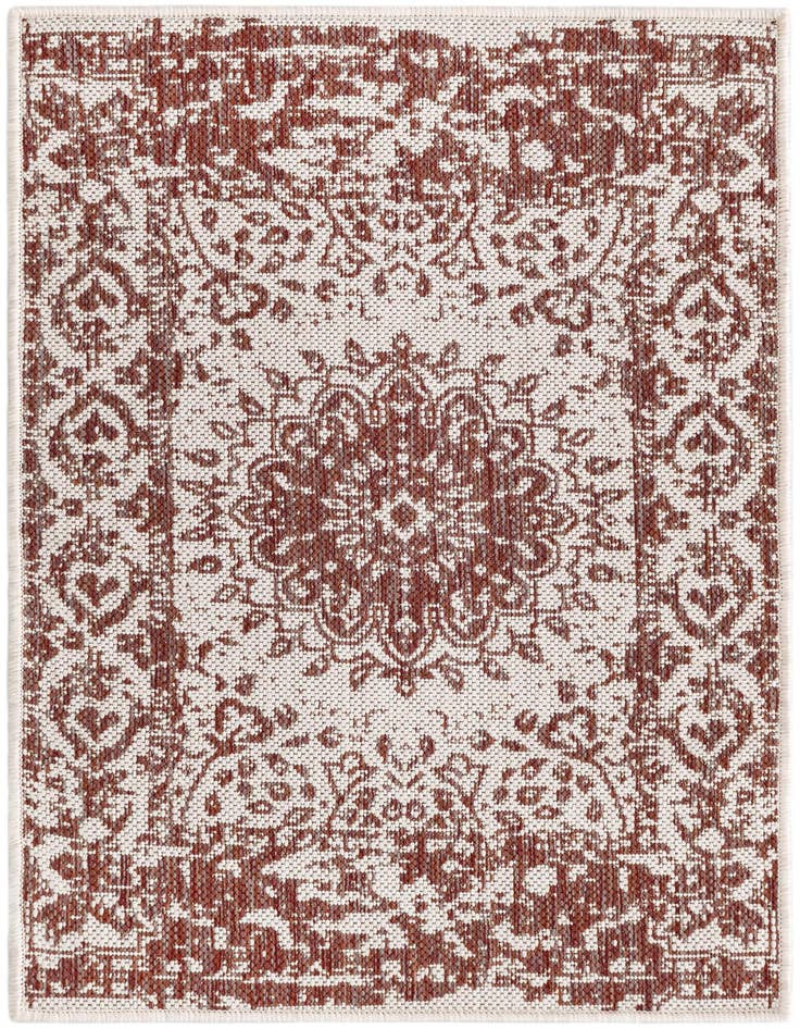 Detail image of 2' x 3' Easy-Clean Traditional Indoor / Outdoor Rug