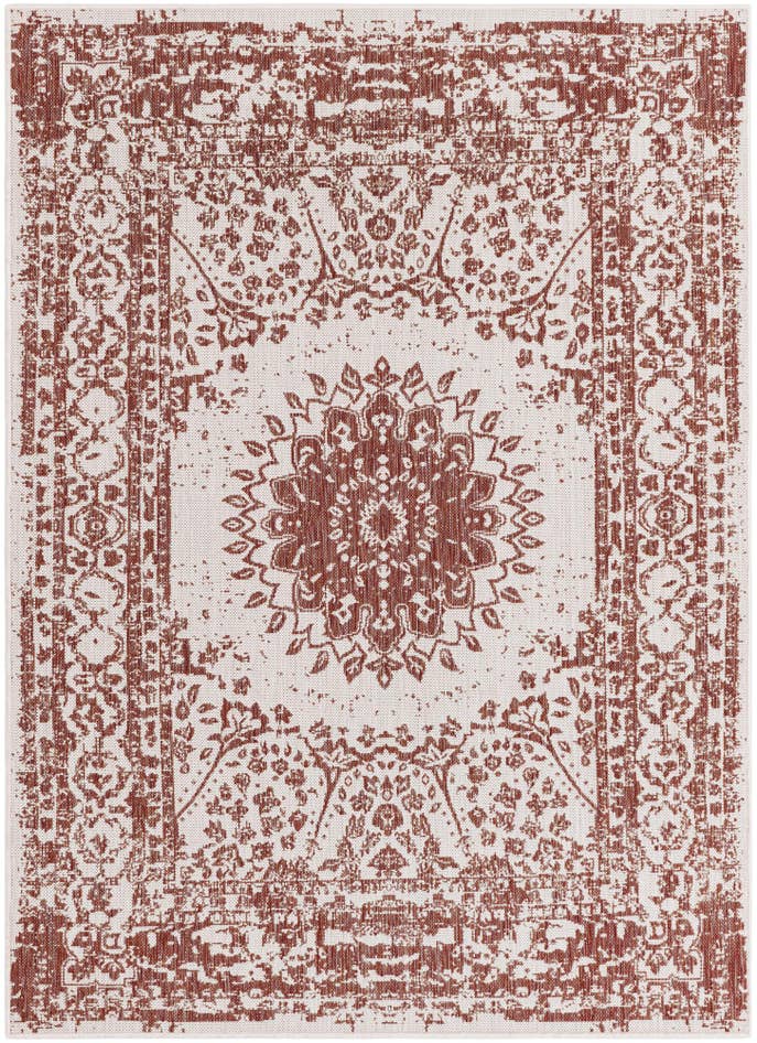 Detail image of 5' 3 x 7' Easy-Clean Traditional Indoor / Outdoor Rug
