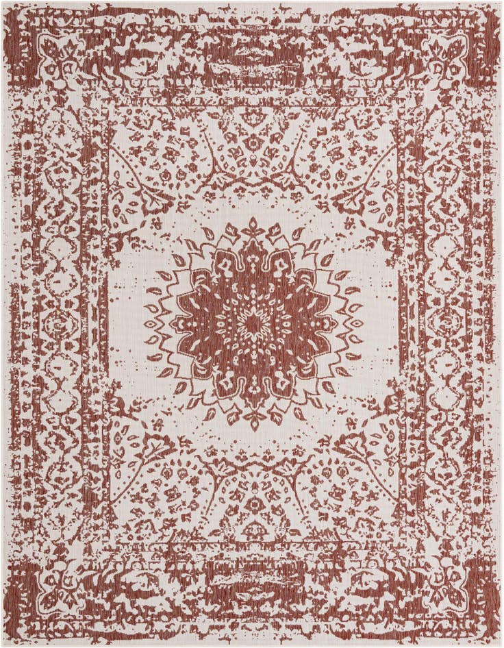 Detail image of 7' 10 x 10' Easy-Clean Traditional Indoor / Outdoor Rug