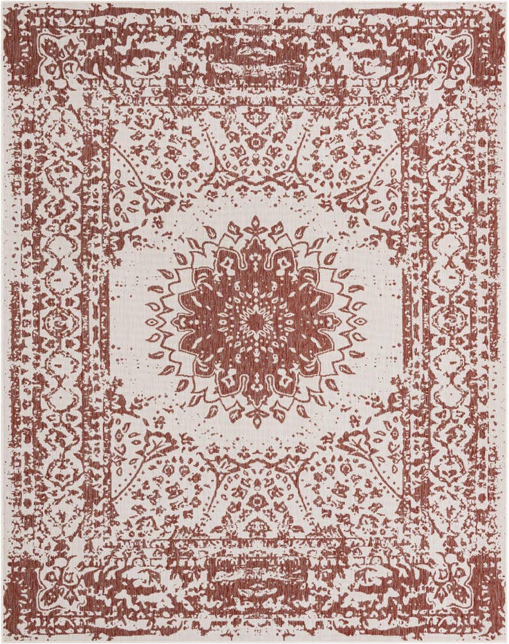 Detail image of 7' 10 x 10' Easy-Clean Traditional Indoor / Outdoor Rug