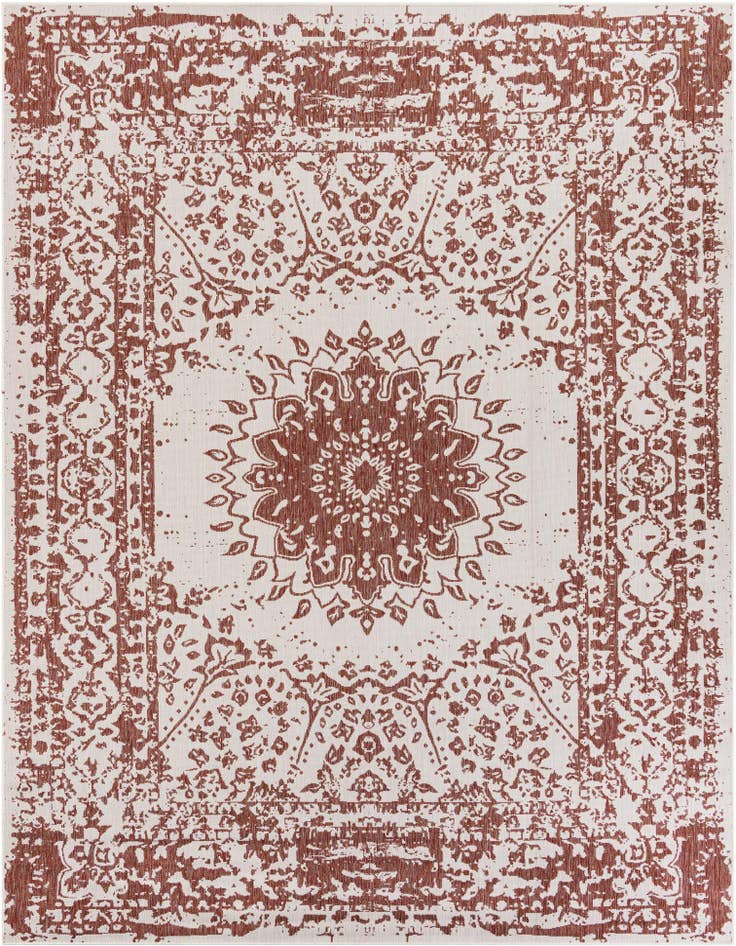 Detail image of 9' x 12' Easy-Clean Traditional Indoor / Outdoor Rug