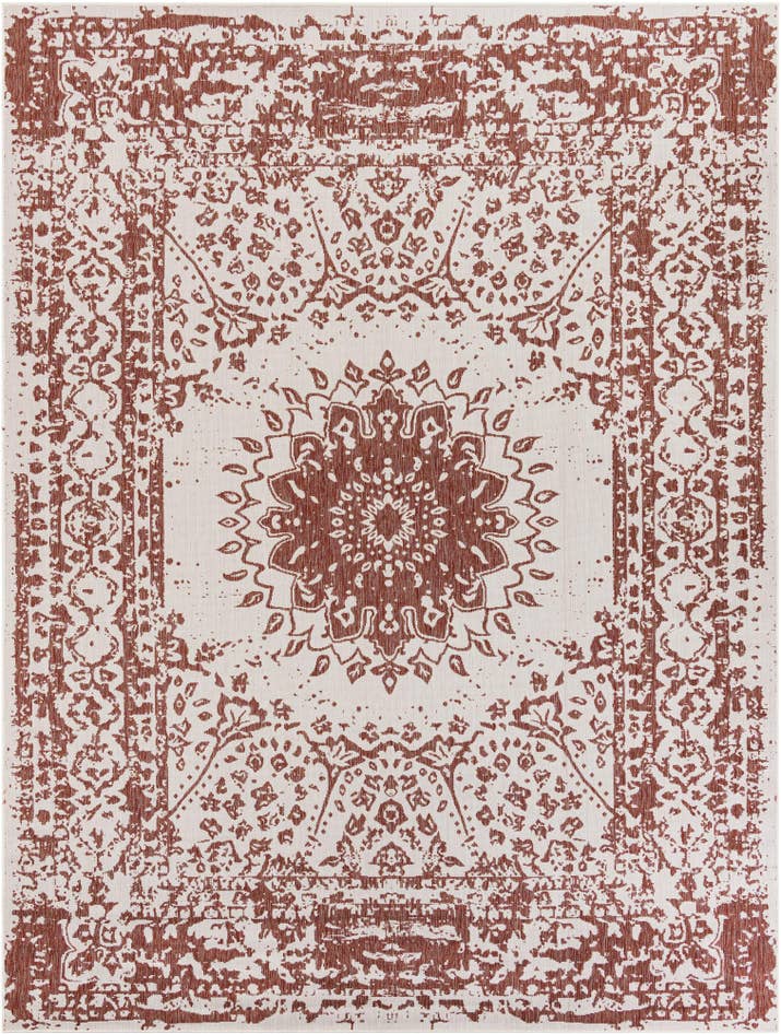 Detail image of 9' x 12' Easy-Clean Traditional Indoor / Outdoor Rug