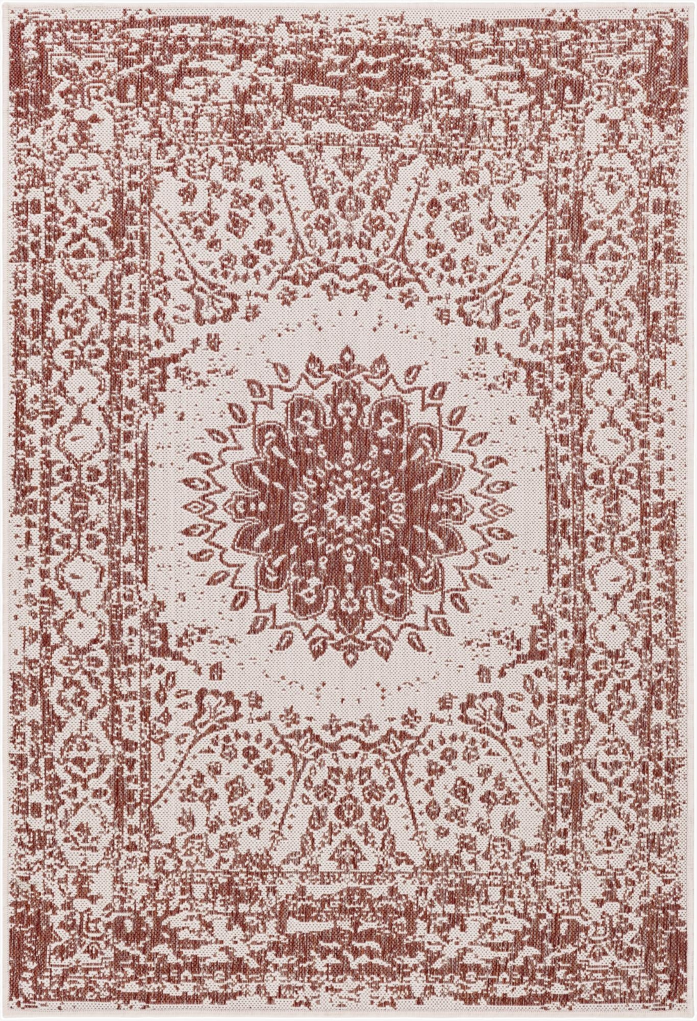 Primary image 4' x 6'  Washable Traditional Indoor / Outdoor Rug