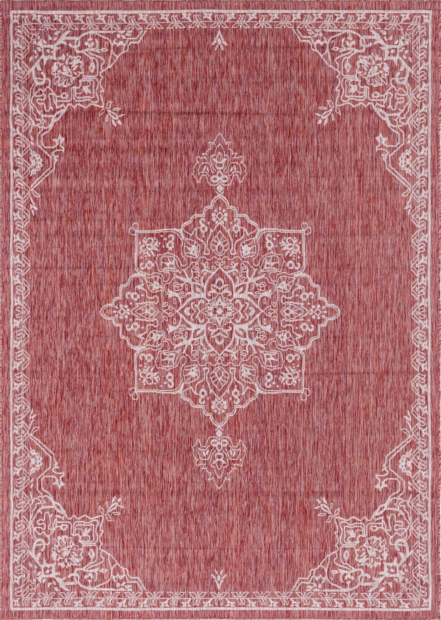 7' 10 x 11'  Washable Traditional Indoor / Outdoor Rug